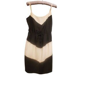 BeBop Black & Off-White Colour Block Dress